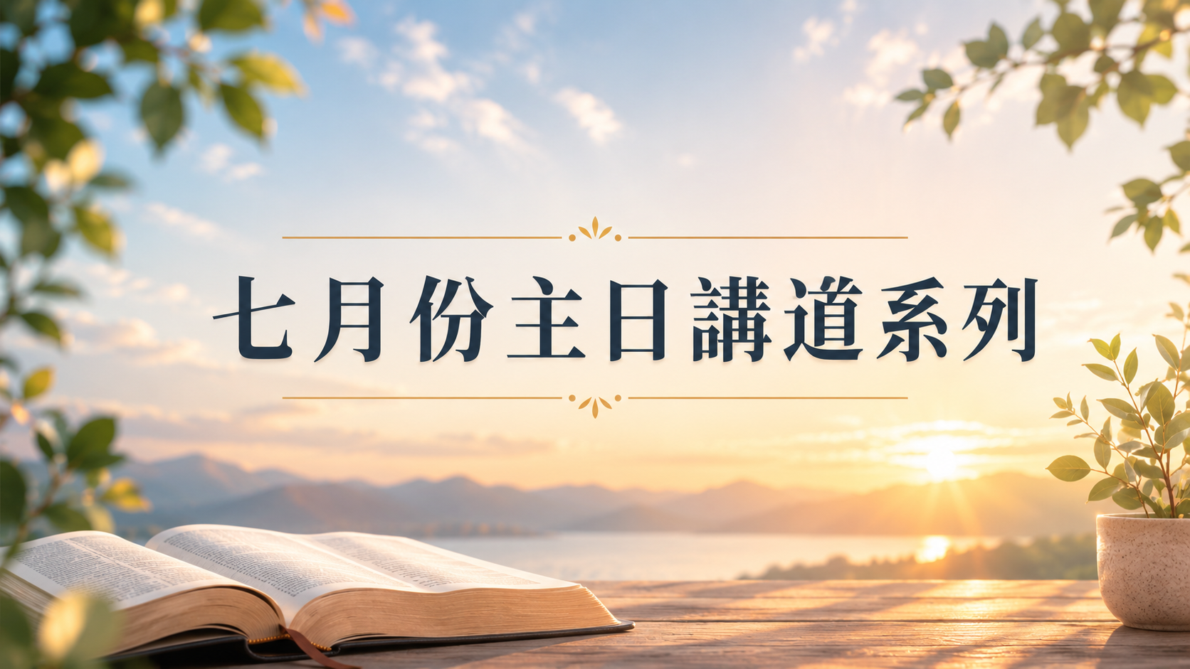 七月份主日講道系列